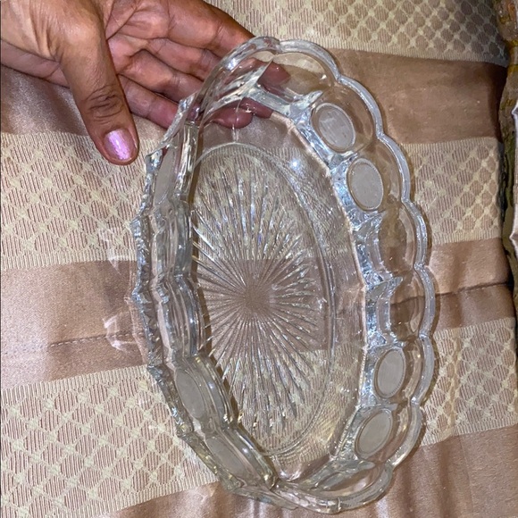Box41 Vintage Fostoria Elegant Clear Glass Decorative Bowl - Picture 4 of 5